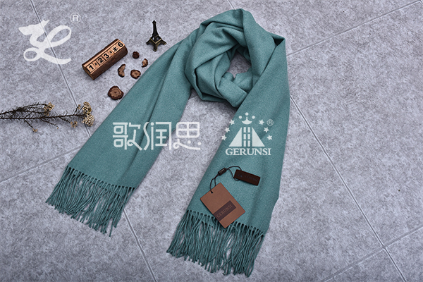 300 grams of flowers (Blue gray trendy simple long scarf)