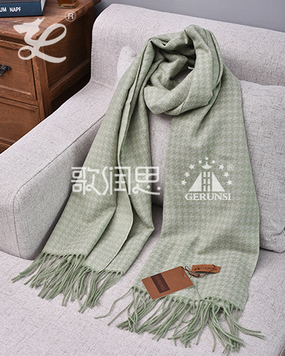 Jacquard towel scarf（Green warm wild scarf）