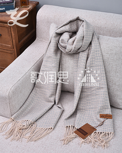 Jacquard towel scarf（Yellow blue long fashion scarf）