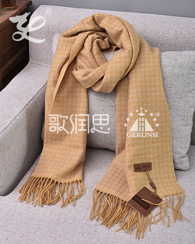 Jacquard towel scarf（Khaki warm windproof scarf）