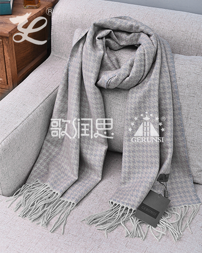 Jacquard towel scarf（Grey Warm Fashion Scarf）